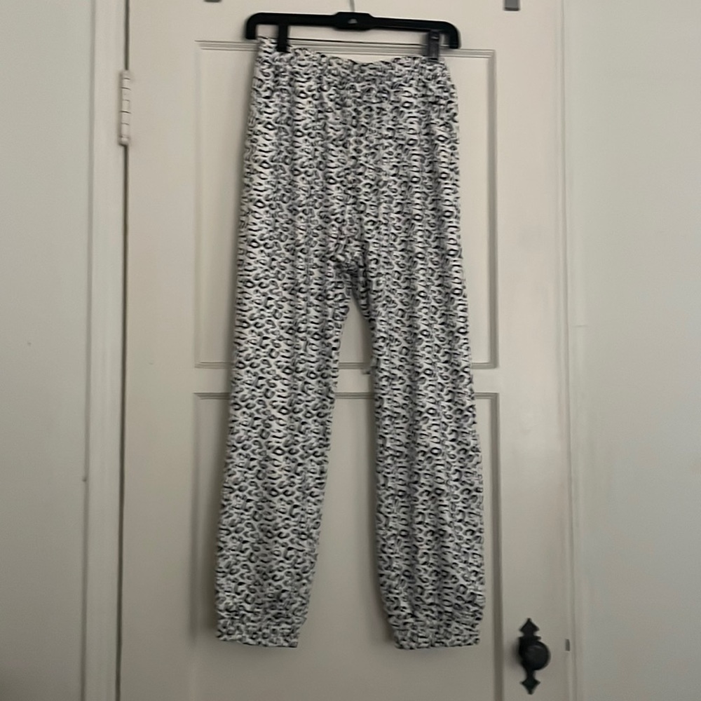 Belinda Black & White Leopard Jogger Pockets